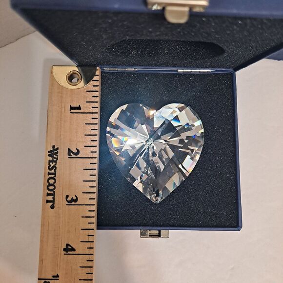 Swarovski Large Crystal Heart Paperweight Figurine 3D Vintage  656680 - Picture 3 of 7